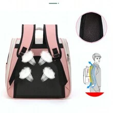 Pet Carrier Backpack, Transparent And Breathable Double-Shoulder Cat Backpack, Large Capacity Space Capsule Cat Outing Bag - Multicolor - View 5