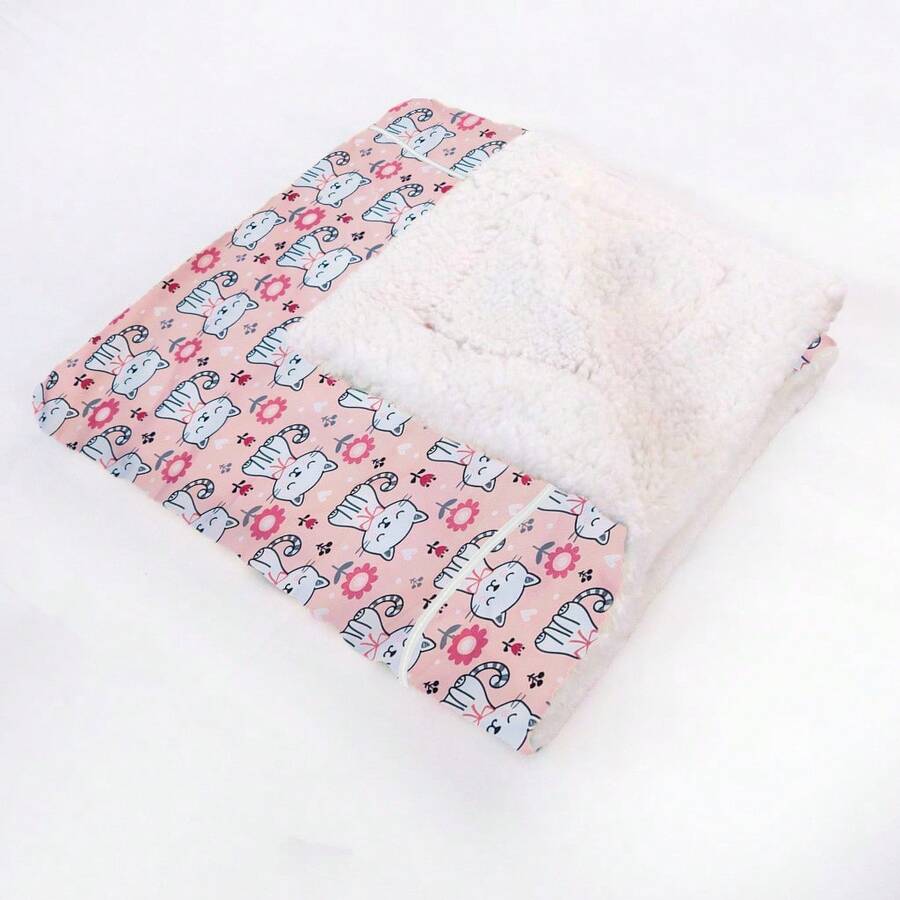 Coberdrom Blanket Manta Saida Maternity Baby Sherpa 100% Cotton Girl And Boy - 粉色 - 查看 1