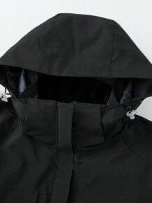 YOMEGO Veste résistante à l'eau et coupe-vent pour hommes, manteaux d'extérieur avec doublure amovible en velours de renard argenté, manteau pratique pour un seul port, parka chaude avec capuche pour une protection ultime contre la neige, convient pour la randonnée, l'alpinisme, le cyclisme et le camping