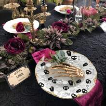200 Piezas Confeti en forma de anillo de calavera con diamante, brillo y lentejuelas para decoración de fiesta de soltera en estilo gótico. Suministros de mesa para decoración de despedida de soltera, fiesta nupcial, compromiso y boda