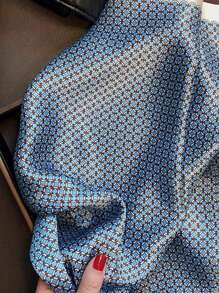 26.7 英寸圆环印花方形印花缎面围巾头巾花卉印花方形围巾柔软透气围巾头巾女士女式头巾、发带、头带非常适合装扮您的外观