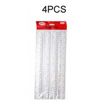 4/12Pcs Color Transparent Ruler Plastic Rulers, 12 Inch Assorted Colors For Easy Reading - Use In School, Home, Office Back To School - Multicolor - View 11