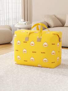 Large Capacity Storage Bag For Sorting Plush Dolls, Clothes, And Comforters, No Vacuum Needed - Yellow - View 1