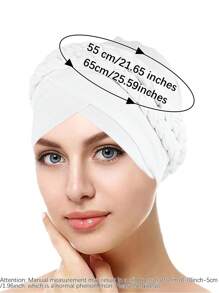 1 Peça Lenço Feminino Liso ou Multicolorido Novo para Primavera e Outono, com dois Bonés Trançados de Leite de Seda Únicos de Cor Única, Touca de Cabelo Turbante