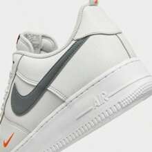 Men's Nike Air Force 1 Low SE Ripstop Casual Shoes: Modern Update With Premium Leather And Durable Ripstop Panels - HF3836-001/Photon Dust/Cool Grey/Safety Orange - View 4