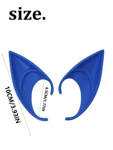 Accessoire de fête cosplay d'oreilles courtes, pointes d'oreilles de vampire pour spectacle de fantaisie Renaissance, bal masqué et fête d'Halloween