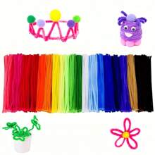 50/100/200/300 piezas Limpiapipas DIY, tallos de chenilla multicolor, 6mm X 30cm, tallos de chenilla, limpiapipas multicolor para manualidades, tallos de chenilla encriptados, limpiapipas para manualidades, suministros para manualidades con palitos peludos, suministros de tallos de chenilla para artesanía y decoración
