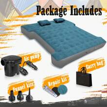 Inflatable Truck Bed Air Mattress  Pickup Camping Air Mattress For 5.5'-5.8' Full Size Short Truck Bed, Blow Up Pick Up Truck Tent Air Bed For Outdoor Travel Camping With Pump And Carry Bag - Blue - View 4