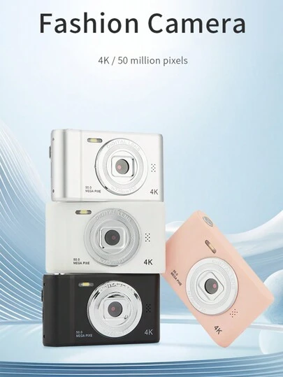 Vintage HD Digital Camera, Portable Camera For Travel And Home Use, Mini Dual-Front-And-Rear-Camera Selfie Camera