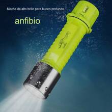 Linterna de buceo de alta potencia duradera con sellado de plástico y batería recargable, iluminación LED de emergencia para exteriores.BONITO - Mostaza Amarilla - Ver 4