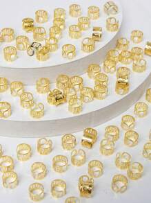 80 piezas de clips de cabello dorados para mujeres con mechones rastas - Dorado - Ver 3