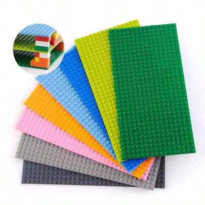 2pcs 16X32 Studs Classic Base Plates Compatible With All Major Building Block Brands, Basic Parts For City Street View And Building Room Decoration