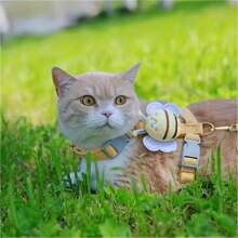 Correas para mascotas con forma de dibujos animados lindas para gatos y perros, incluyendo una correa con forma isósceles, una correa suave y amigable para gatos con forma de abeja, correa con forma de conejito y perro, diseño antiescape - Multicolor - Ver 13