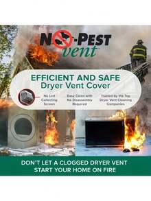 Dual Door Dryer Vent Cover - White - View 4