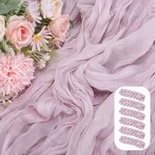 Brown Cheese Cloth Tablecloth, 1/3/6pcs Bohemian Gauze Tablecloth For Bridal Decoration, 90x300cm Rustic Style Wedding Birthday Party Decor - Multicolor - View 18