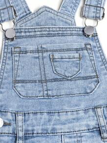 Młodzieżowe chłopięce, luźne, jasne, regulowane, na ramię, z wąsami kota, sprane, elastyczne, dżinsowe, szelkowe spodenki