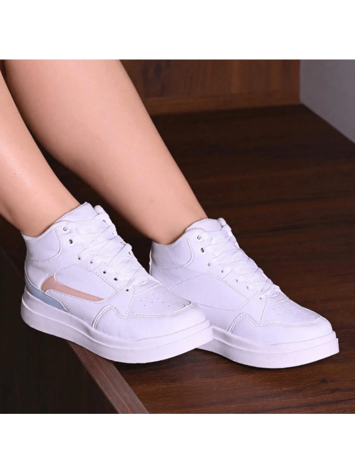 Haymax Women Casual Shoes - Trắng hồng - Xem 1