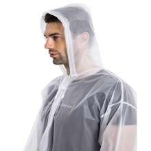 1pc Lightweight Reusable EVA Rain Ponchos For Adults, Rain Jackets Raincoats For Men Women - Black - View 5