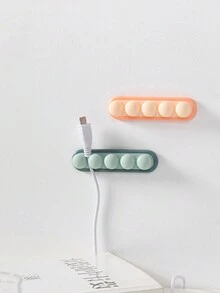 Desktop Cable Organizer, Self-Adhesive Wire Winder, Cable Management Hub For Data Line Without Drilling - Multicolor - View 2