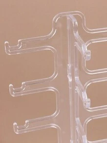 1 pieza Soporte de exhibición de 6 capas para 6 pares de gafas de sol transparentes, organizador para regreso a clases - transparente - Ver 6