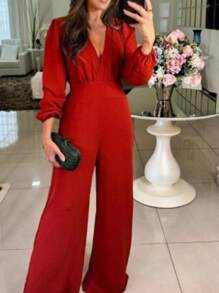 Women Jumpsuits - Màu Cam cháy - Xem 2