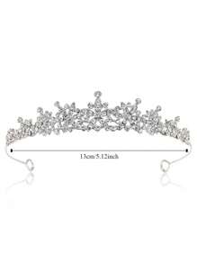 1st Meisjes Multicolor Metalen Strass Bloem Kroon Haarband