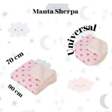 Cobertor Sherpa Quente para Bebê para Maternidade - Champanhe - Visão 4