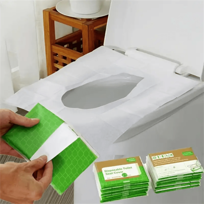 20/50/100pcs Portable Toilet Cover - Waterproof Travel Toilet Mat With Cushion Paper - Disposable And Convenient Travel Hotel Household Supplies