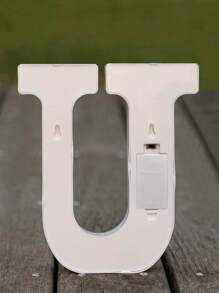 Decorative Letters With Bluelander LED Lights (AA Batteries Included) - U - View 3