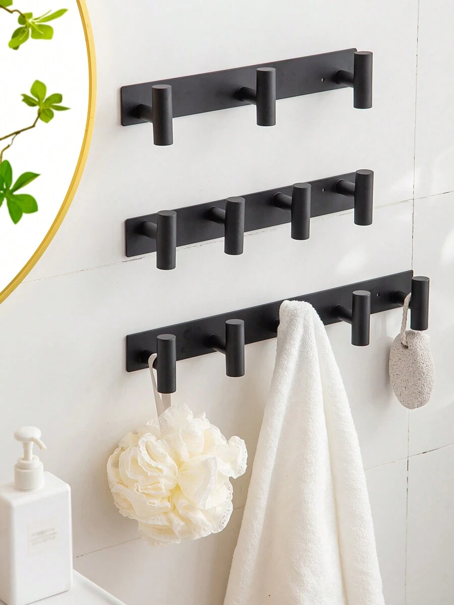 1pc Over-The-Door Hook, Clothes Hanger, Bathroom Toilet Towel Hook, Wall Mounted Hat Hook, No Drilling Needed, Suitable For Bathroom And Toilet