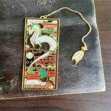 金屬中空風書籤，動漫設計繪畫，黃銅琺瑯文化創意動漫書籤 - 彩色 - 查看 3