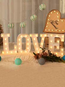 Decorative Letters With Bluelander LED Lights (AA Batteries Included) - L - 查看 4