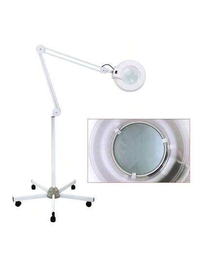 Magnifying Lamp St 5X 5D Diopter Glass Cosmetic Make Up Tripod, Lens, White, LED Dimmable, Adjustable Brightness Levels, As Work Verlichting view 7