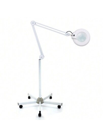 Magnifying Lamp St 5X 5D Diopter Glass Cosmetic Make Up Tripod, Lens, White, LED Dimmable, Adjustable Brightness Levels, As Work Verlichting view 4