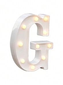 Decorative Letters With Bluelander LED Lights (AA Batteries Included) - G - 查看 5