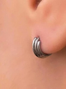 1Piece Stainless 316L Surgical Steel Segment 3 Layer Septum Nose Rings Hoops For Women Clicker Tragus Helix Piercing