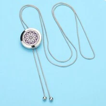 Aromatherapy Pendant Necklace Long Tassel Necklace Aromatherapy Essential Oil Diffuser Necklace DIY Tree Cat Flower Perfume Box Sweater Chain Open Locket Perfume Necklaces Aroma Jewelry