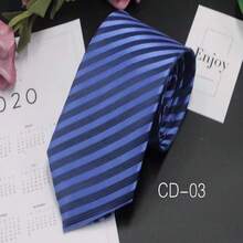 Men's Business Tie 8cm Hand Tie Professional Formal Interview Striped Tie For Men - Multicolor - View 7