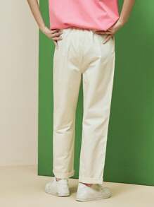 mini bala Spodnie dla nastolatek o luźnym kroju i prostych nogawkach