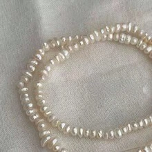 1 chiếc vòng cổ ngọc trai Keshi Baby nhỏ tự nhiên 4-5mm, hình dạng phẳng Baroque bất đối xứng với các đường tăng trưởng và khuyết điểm, thanh lịch và đa năng, thích hợp cho ngày lễ và đồ trang sức cao cấp tối giản, phong cách đơn giản, vòng cổ ngọc trai trắng, hoàn hảo cho lời cầu hôn, đính hôn, đám cưới, ngày của mẹ, ngày lễ tình nhân, đồ trang sức cô dâu, phụ kiện cô dâu, mùa cưới, tiệc tùng và phong cách kỳ nghỉ - vòng cổ ngọc trai nhỏ màu trắng - Xem 3