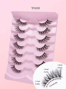 7 Pairs False Eyelashes,6-13mm Natural Lashes Eyelash Grafted Tool Set Magnetic Lashes Three-Dimensional Natural Look For Women Mom Wife Sister Teen Girl Friend For Women Eyes Eye Lashes Extension - Multicolor - View 14