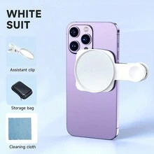 Espejo auxiliar para selfies de la cámara trasera del teléfono, clip en la parte posterior del teléfono para poder ver la imagen en la posición de la pantalla del teléfono, para saber con claridad en qué posición está la postura ahora - 1 pieza - Ver 2