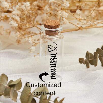Customized Floating Message Bottles, Wishing Bottles, Mini Glass Bottles, Small Glass Jars, Tiny Glass Containers, Small Glass Bottles With Cork Stoppers, Clear Glass Bottles, Glass Vials, Small Glass Spice Jars, Glass Storage Jars, Mini Glass Jars With Lids