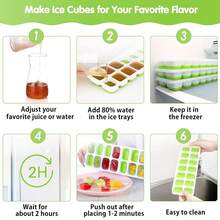 1入組帶蓋冰塊製作盤，可堆疊柔軟矽膠製冰盤，可重複使用，節省冰箱空間，適用於啤酒、飲料、威士忌、雞尾酒用冰塊，含藍、黃、綠、粉4色