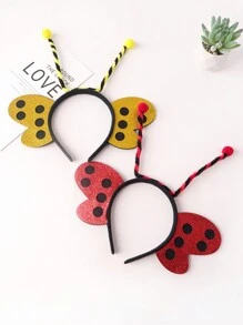 1 pieza de divertida y linda vincha de antenas de abeja para fiesta de disfraces infantil de Halloween - Multicolor - Ver 2