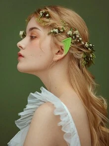 Accessoire de fête cosplay d'oreilles courtes, pointes d'oreilles de vampire pour spectacle de fantaisie Renaissance, bal masqué et fête d'Halloween