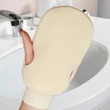 1pc Bath For Peeling Exfoliating Body Cleaning Scrub Mitt Rub Dead Skin Gloves,For Shower Body Brush Towel SPA Foam Body Massage Bath Mitt For Body Scrubbing, Gentle Exfoliation Gloves For Shower, Deep Cleansing And Smoothing Skin, Easy To Use Body Scrubber With Thumb Hole, Reusable Material, Promotes Blood Circulation, Available In Pastel Colors (Green, Pink, Blue, Beige). Back To School - Green - View 9