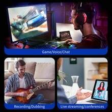 hellodigi USB Microphone Studio Professional Condenser Microphone For PC Computer Recording Streaming Gaming Karaoke Singing Mic Large Diaphragm Condenser Microphone - Black - View 11