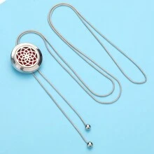 Aromatherapy Pendant Necklace Long Tassel Necklace Aromatherapy Essential Oil Diffuser Necklace DIY Tree Cat Flower Perfume Box Sweater Chain Open Locket Perfume Necklaces Aroma Jewelry