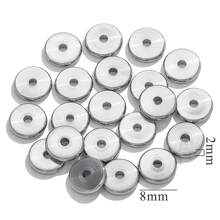 50pcs Stainless Steel Round Flat Wheel Beads Partition Beads Spacer Beads DIY Bracelet Jewelry Accessories Making - Wheel Beads - View 7